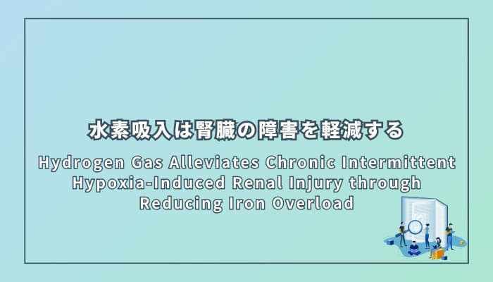 水素吸入は腎臓の障害を軽減する