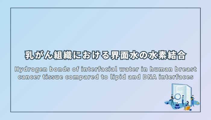 乳がん組織における界面水の水素結合