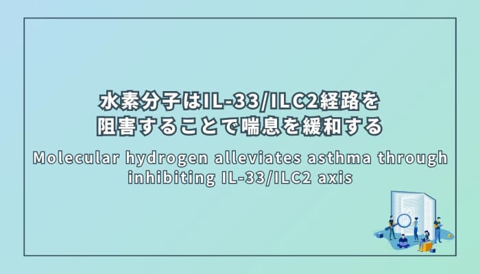 水素分子はIL-33/ILC2経路を阻害することで喘息を緩和する