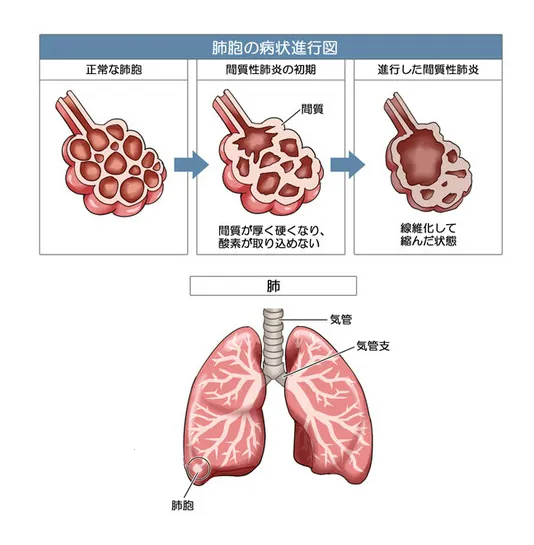 間質性肺炎の図解