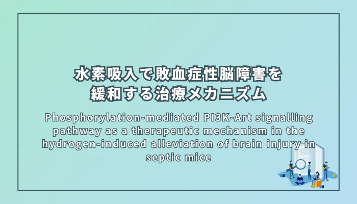Phosphorylation-mediated PI3K-Art signalling pathway as a therapeutic mechanism in the hydrogen-induced alleviation of brain injury in septic mice(リン酸化調節によるPI3K-Aktシグナル伝達経路が水素吸入で敗血症性脳障害を緩和する治療メカニズムとなり得るマウスモデル研究)