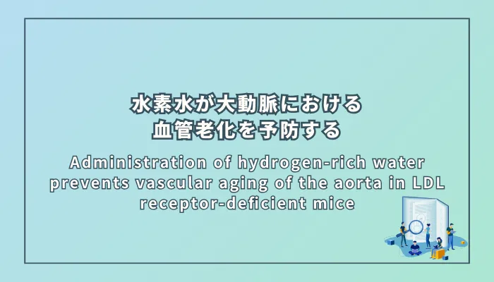Administration of hydrogen-rich water prevents vascular aging of the aorta in LDL receptor-deficient mice(水素水の投与はLDL受容体欠損マウスの大動脈における血管老化を予防する)